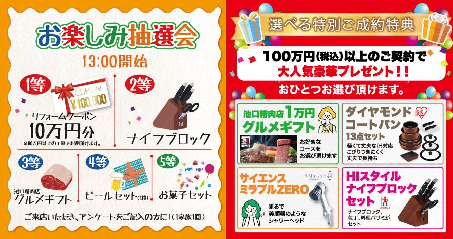 わくわくリフォーム祭 お楽しみ抽選会