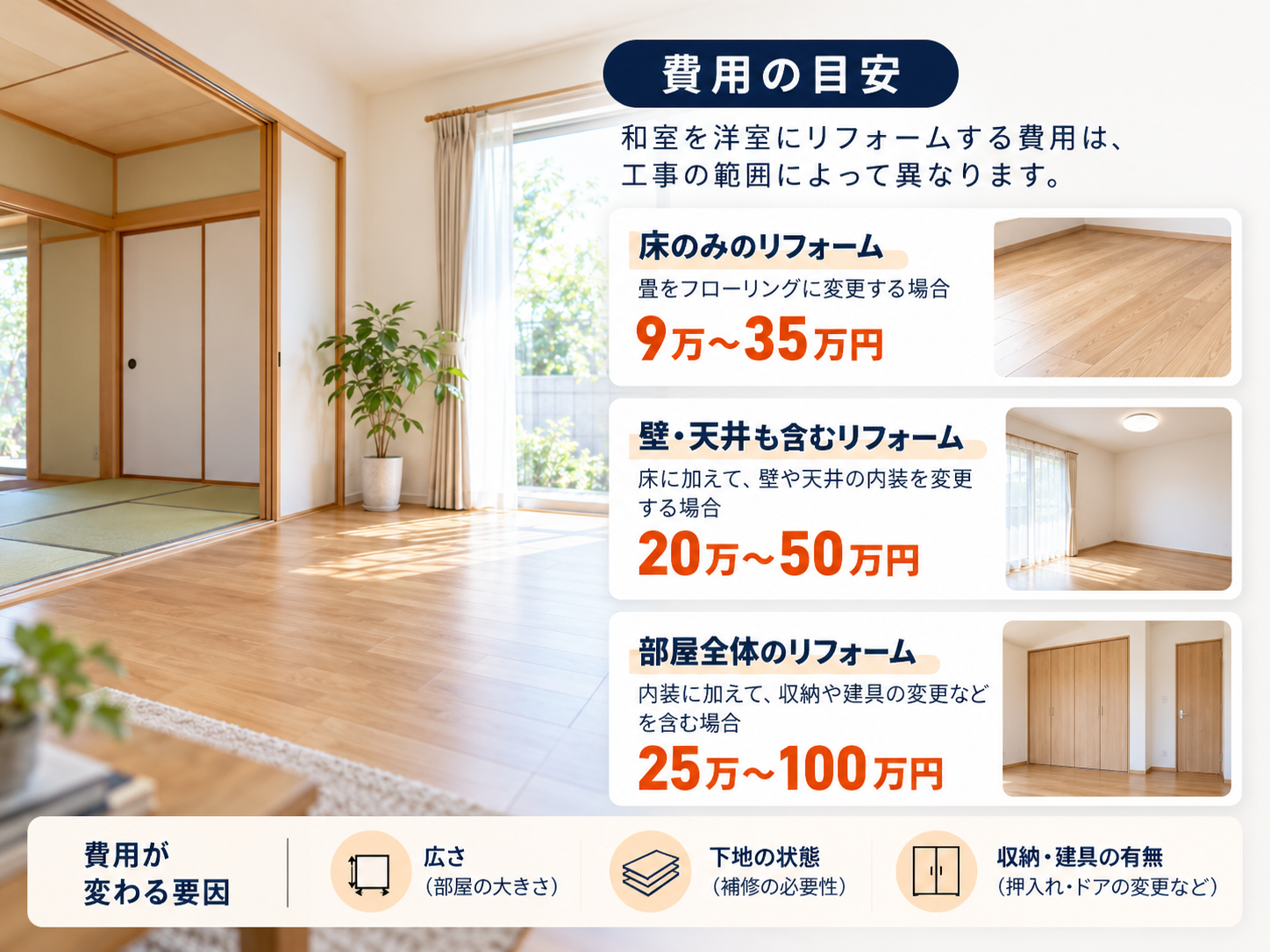 和室から洋室
