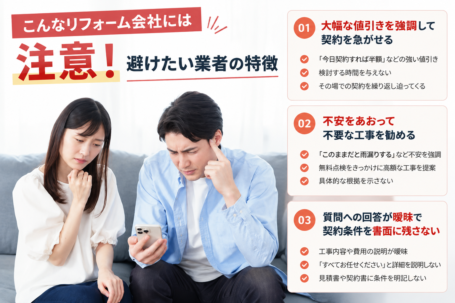 リフォーム会社 選び方