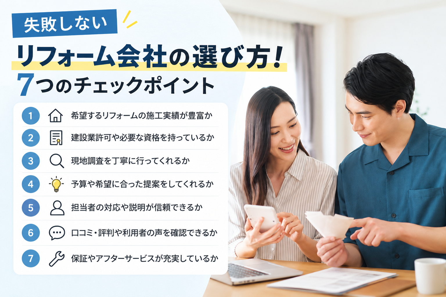 リフォーム会社 選び方