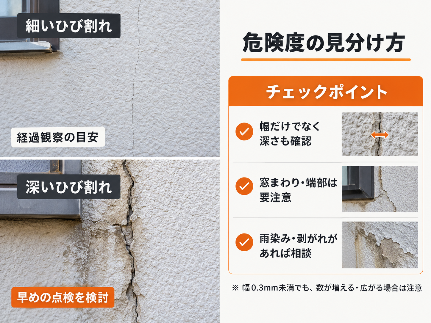 外壁 ひび割れ (3)