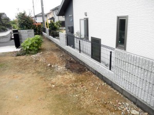 里庄町 T様邸/施工事例　ブロック塀＋フェンスの新設リフォーム工事