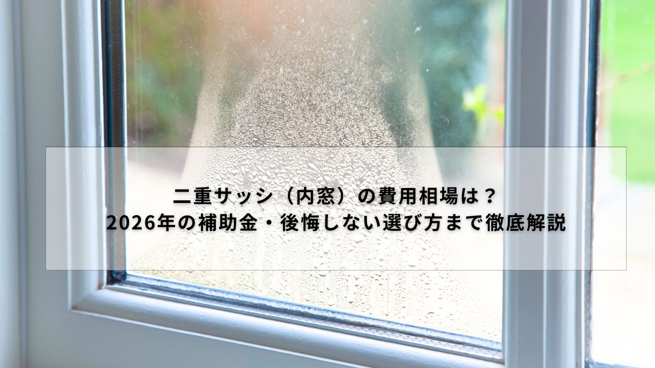 二重サッシ（内窓）の費用相場は？2026年の補助金・後悔しない選び方まで徹底解説
