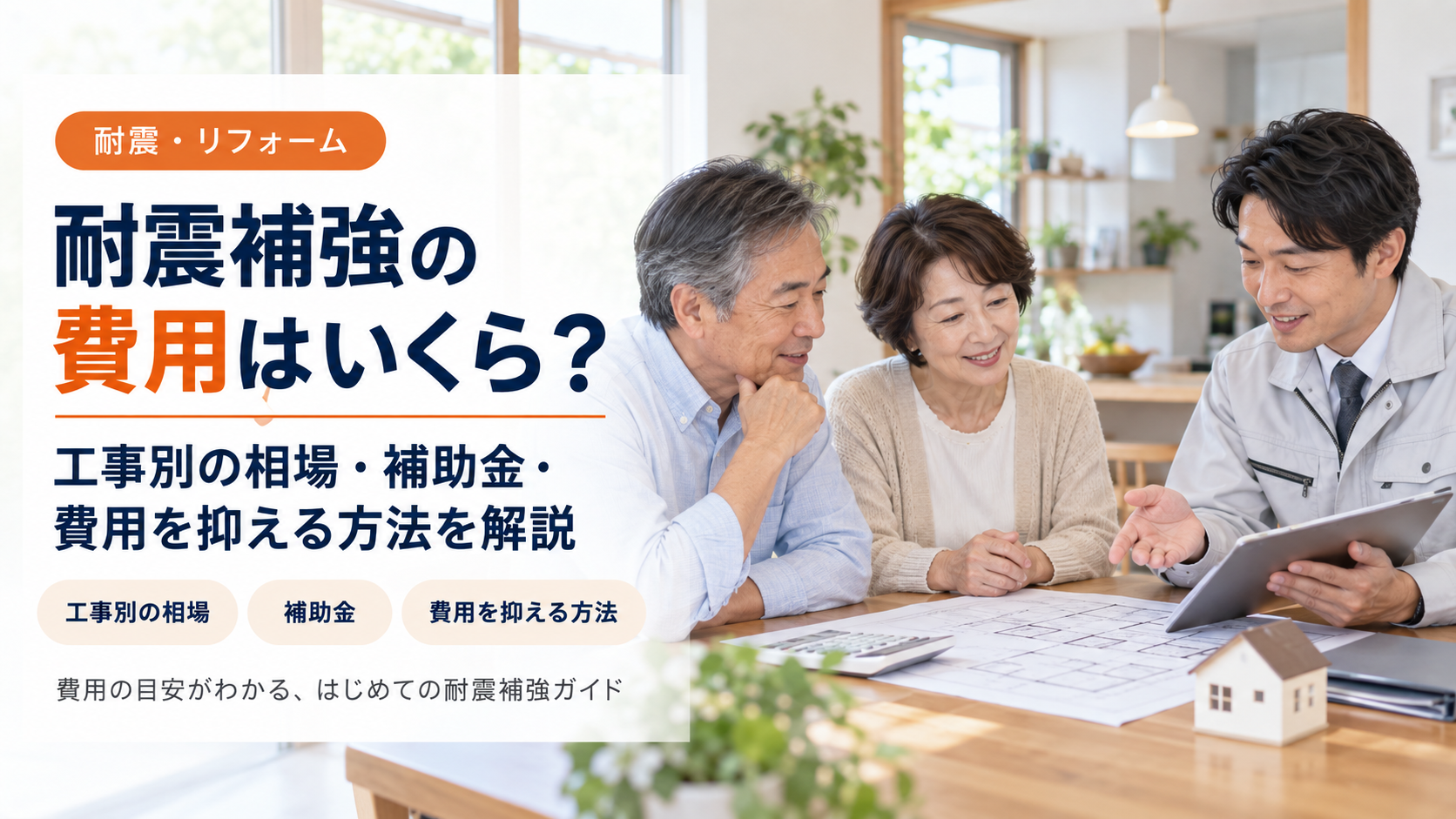 耐震補強の費用はいくら？工事別の相場・補助金・費用を抑える方法を解説