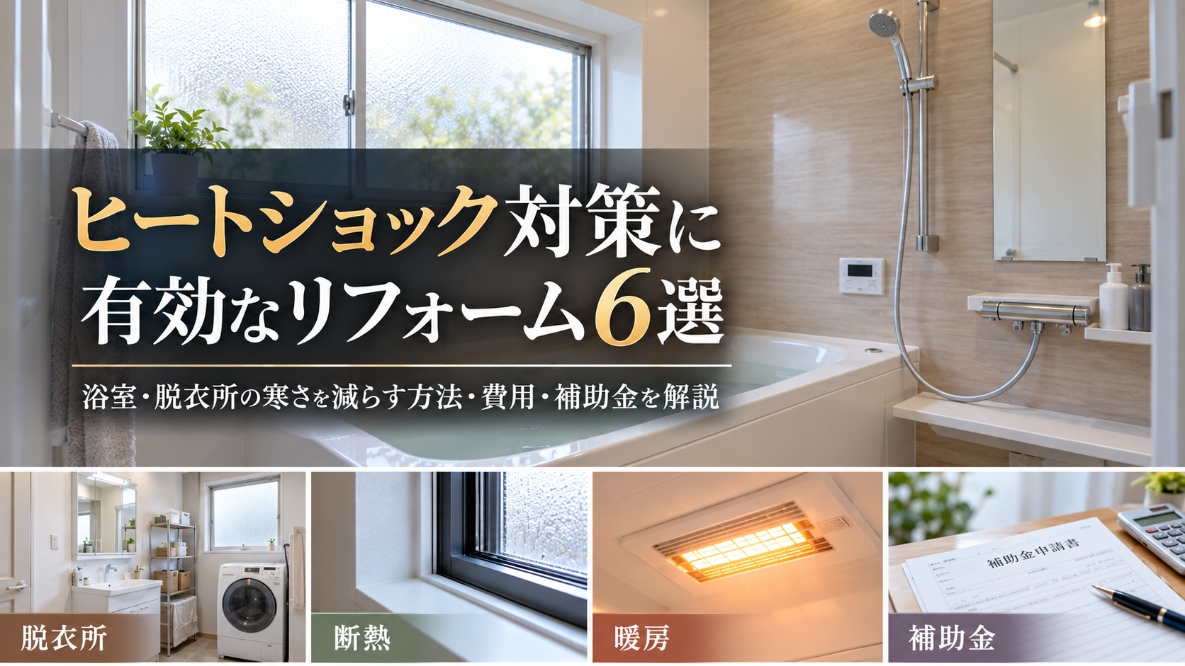 ヒートショック対策に有効なリフォーム6選｜浴室・脱衣所の寒さを減らす方法・費用・補助金を解説DIYとの違いを解説